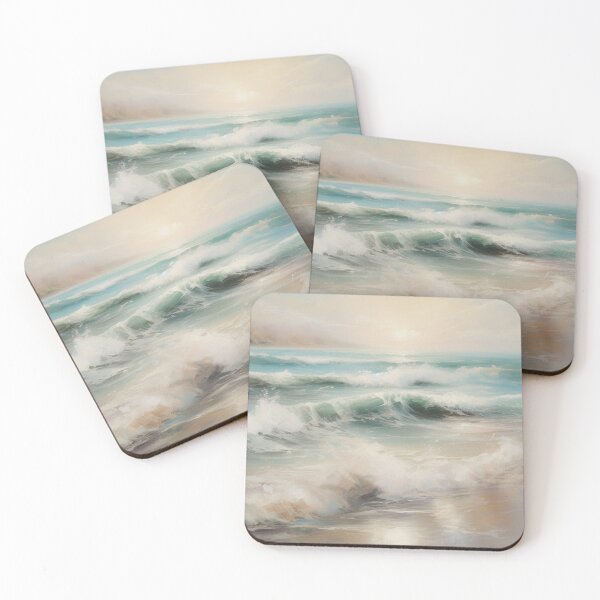 Item preview, Seaside Serenity Impressionist Art Beach Pastel Painting designed and sold by DigiNook.