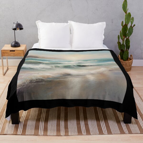 Item preview, Seaside Serenity Impressionist Art Beach Pastel Painting designed and sold by DigiNook.