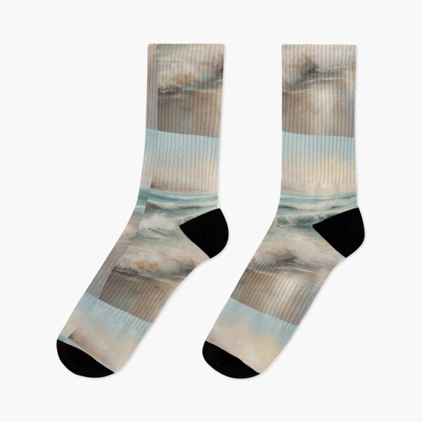 Item preview, Seaside Serenity Impressionist Art Beach Pastel Painting designed and sold by DigiNook.