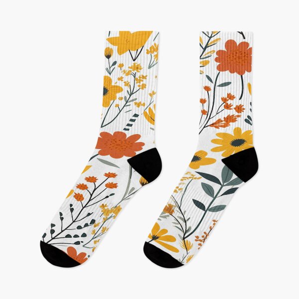 Item preview, Pattern with flowers in yellow and orange colors designed and sold by ColorDesign38.