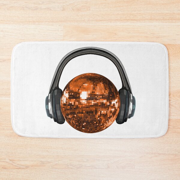 Item preview, Groovy Orange Disco Ball with Headphones designed and sold by Deborah Camp.