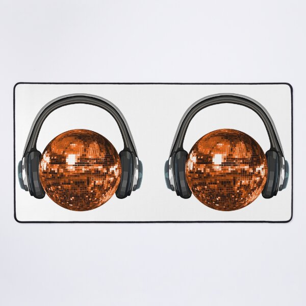 Item preview, Groovy Orange Disco Ball with Headphones designed and sold by Deborah Camp.