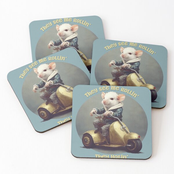 Item preview, They See Me Rollin', They Hatin' Funny Scooter Mouse designed and sold by danielliamgill.