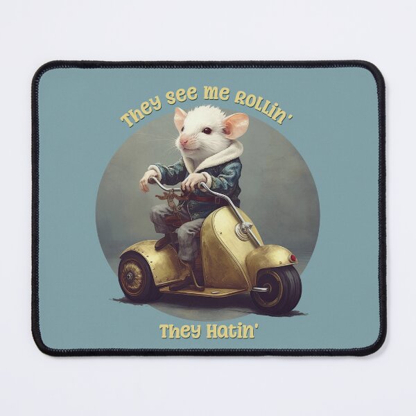 Item preview, They See Me Rollin', They Hatin' Funny Scooter Mouse designed and sold by danielliamgill.