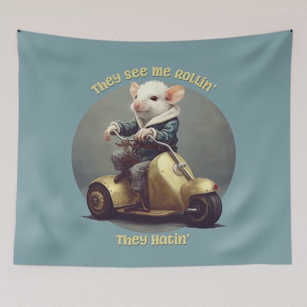 Item preview, They See Me Rollin', They Hatin' Funny Scooter Mouse designed and sold by danielliamgill.