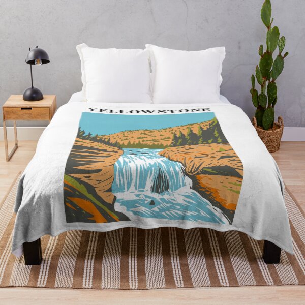 Artikelvorschau, Stempelkunst „Yellowstone-Wasserfälle“. entworfen und verkauft von ecdato.