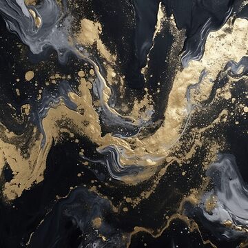 Golden Middle 2, Resin Art, Resin, Epoxy Resin, Fluid Art Art