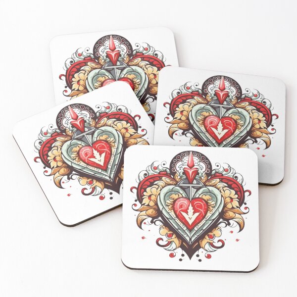 Item preview, Heart Tribal Tattoo Art Style designed and sold by JustArtDesign9.