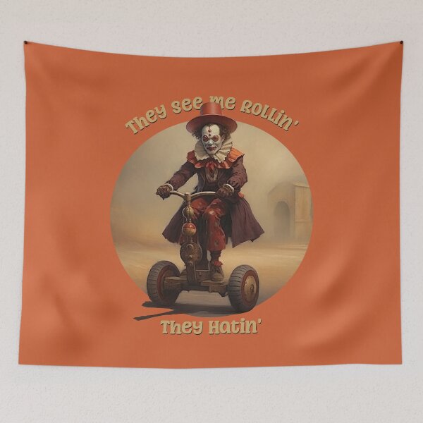 Item preview, They See Me Rollin', They Hatin' Funny Evil Clown designed and sold by danielliamgill.