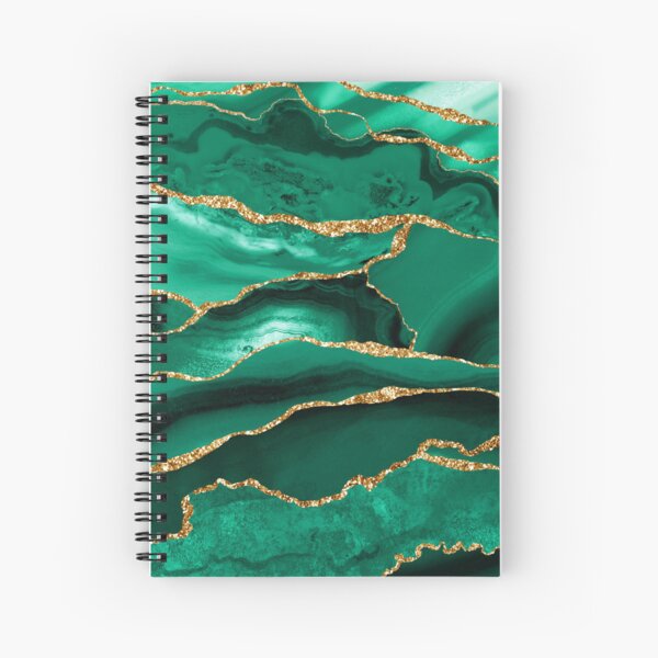 Item preview, Emerald Green Malachite Faux Marble With Gold Glitter designed and sold by MysticMarble.