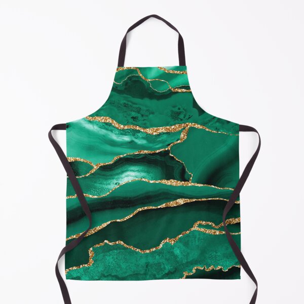 Vista previa del artículo con la obra «Mármol de imitación de malaquita verde esmeralda con brillo dorado», diseñado y vendido por MysticMarble.