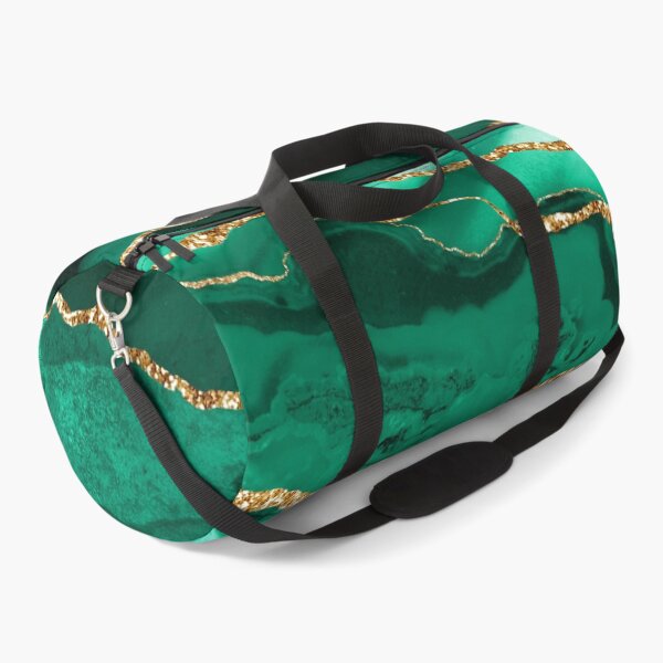Item preview, Emerald Green Malachite Faux Marble With Gold Glitter designed and sold by MysticMarble.