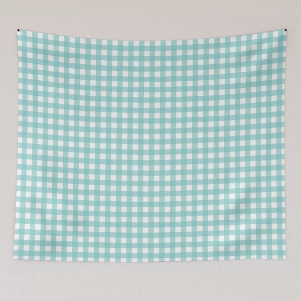 Artikelvorschau, Türkis-weißes Gingham-Karomuster – klein entworfen und verkauft von LittleBettyMakes.