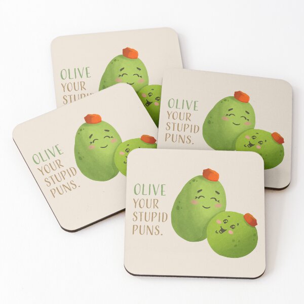 Item preview, OLIVE your stupid puns - Vegitudes designed and sold by Birdbrook Academy.