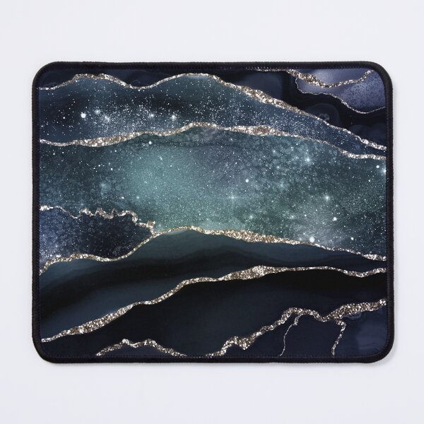 Item preview, Glamour Night Black Milky Way Faux Marble Galaxy designed and sold by MysticMarble.