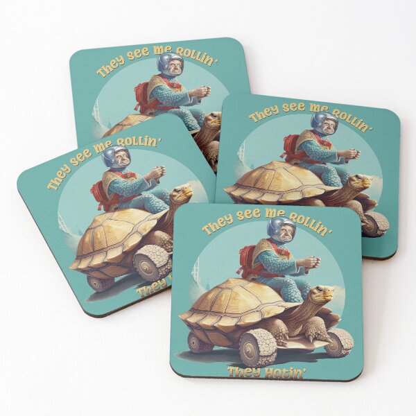 Item preview, They See Me Rollin', They Hatin' Funny Turtle Rider designed and sold by danielliamgill.