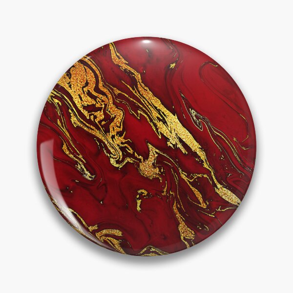 Item preview, Faux Fire Red And Gold Marble  designed and sold by MysticMarble.