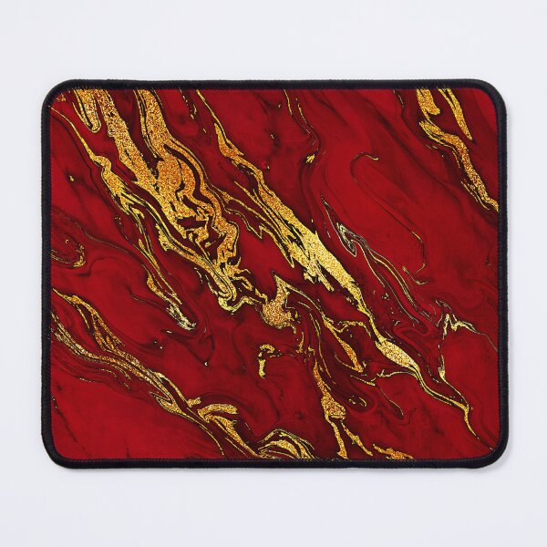 Item preview, Faux Fire Red And Gold Marble  designed and sold by MysticMarble.