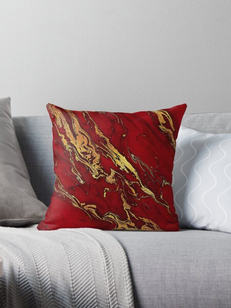 Red And Gold Pillows Cushions for Sale Redbubble