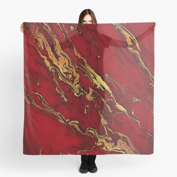 Item preview, Faux Fire Red And Gold Marble  designed and sold by MysticMarble.