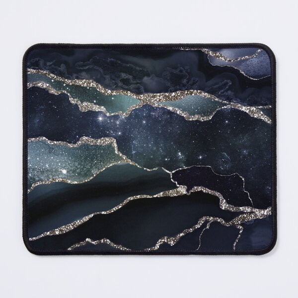 Item preview, Glamour Night Black Milky Way Faux Marble Galaxy I designed and sold by MysticMarble.