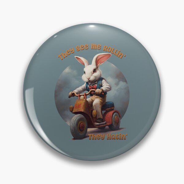 Item preview, They See Me Rollin', They Hatin' Funny Retro Bunny designed and sold by danielliamgill.