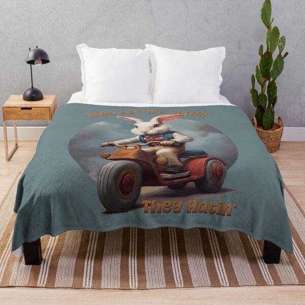 Item preview, They See Me Rollin', They Hatin' Funny Retro Bunny designed and sold by danielliamgill.