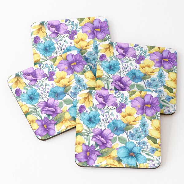 Item preview, Summer Flowers Pattern Tile designed and sold by apolinART.