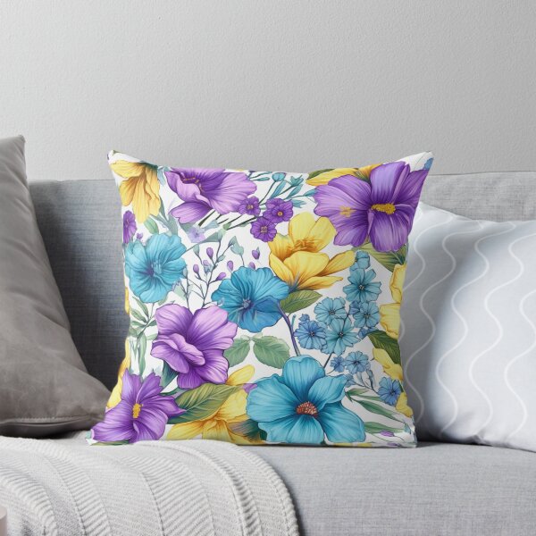 Item preview, Summer Flowers Pattern Tile designed and sold by apolinART.