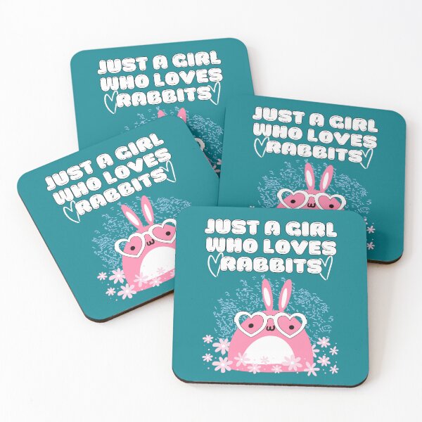 Item preview, Just A Girl Who Loves Rabbits Cute Kawaii Rabbit With Glasses designed and sold by Renata illustrata.