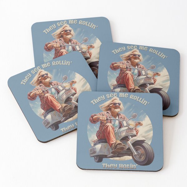 Item preview, They See Me Rollin', They Hatin' Funny Retro Hippy designed and sold by danielliamgill.