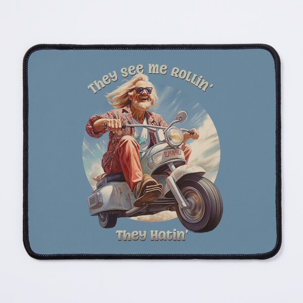 Item preview, They See Me Rollin', They Hatin' Funny Retro Hippy designed and sold by danielliamgill.