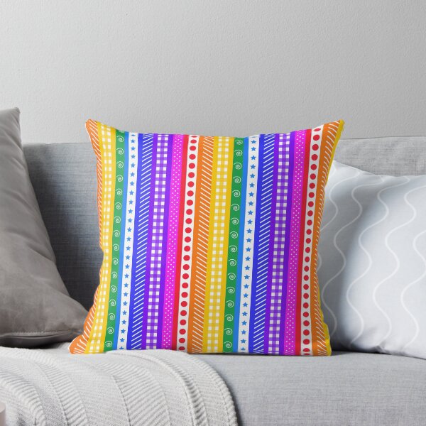 Item preview, Bright rainbow and white washi style stripes - vertical designed and sold by LittleBettyMakes.