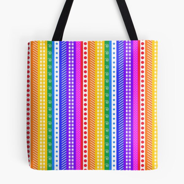 Item preview, Bright rainbow and white washi style stripes - vertical designed and sold by LittleBettyMakes.