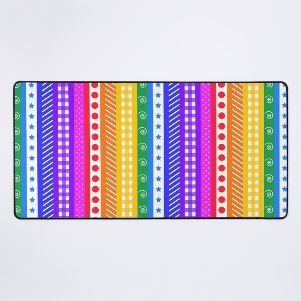 Item preview, Bright rainbow and white washi style stripes - vertical designed and sold by LittleBettyMakes.
