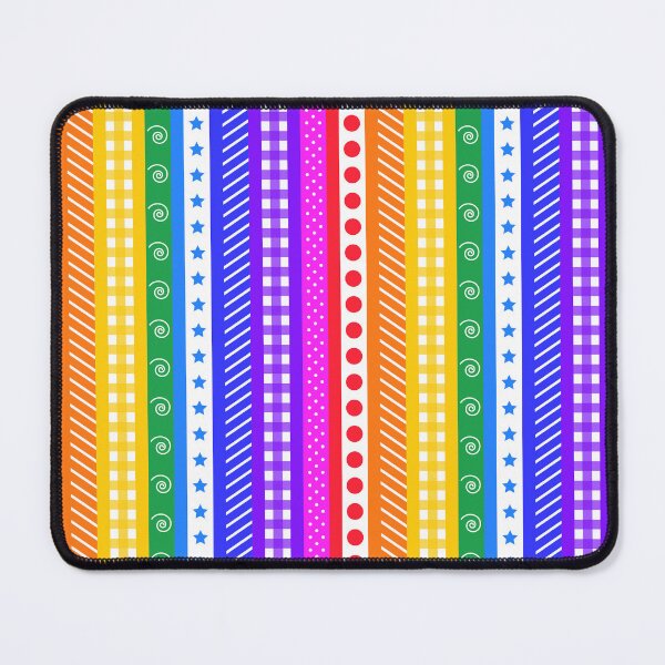 Item preview, Bright rainbow and white washi style stripes - vertical designed and sold by LittleBettyMakes.