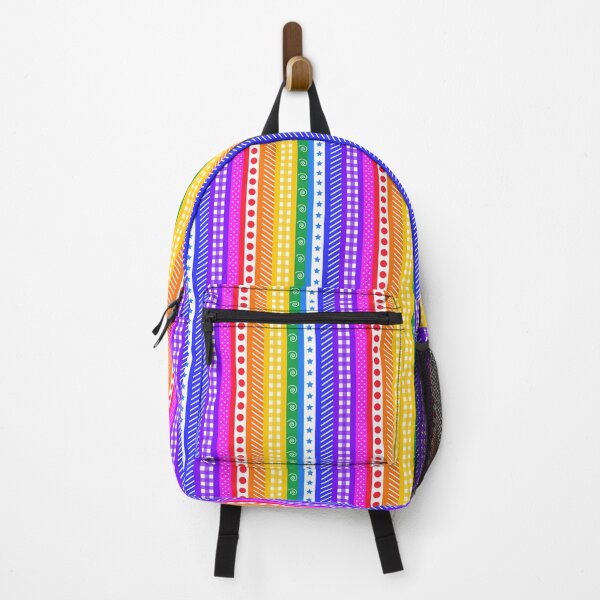 Item preview, Bright rainbow and white washi style stripes - vertical designed and sold by LittleBettyMakes.