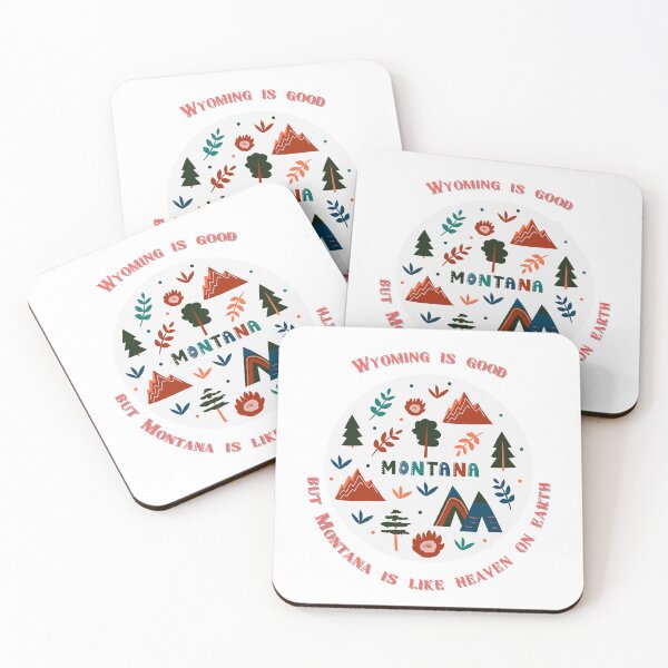 Item preview, Montana and Wyoming Funny Vintage Art designed and sold by ecdato.