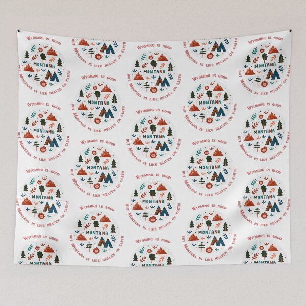 Item preview, Montana and Wyoming Funny Vintage Art designed and sold by ecdato.