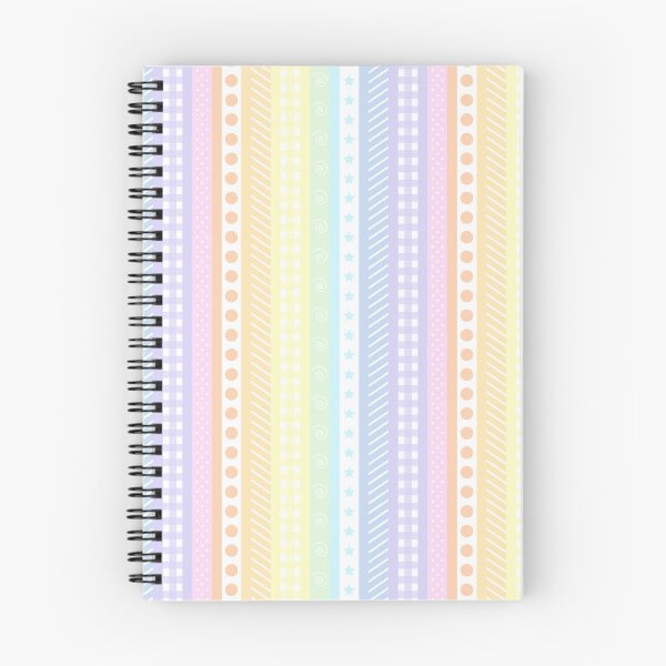 Item preview, Pastel rainbow and white washi style stripes - vertical designed and sold by LittleBettyMakes.
