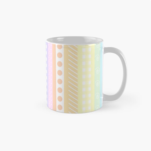 Item preview, Pastel rainbow and white washi style stripes - vertical designed and sold by LittleBettyMakes.