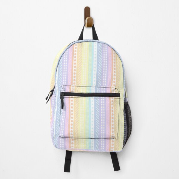 Item preview, Pastel rainbow and white washi style stripes - vertical designed and sold by LittleBettyMakes.