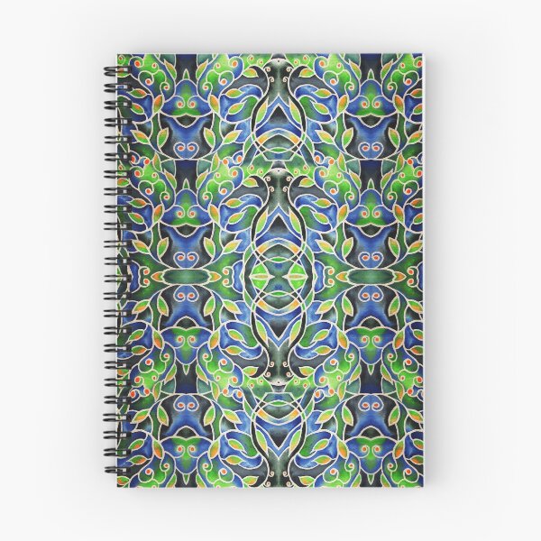 Item preview, Batik Style Pattern In Blue Gray Green designed and sold by Irina Sztukowski.