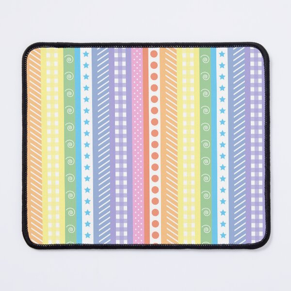 Item preview, Bright pastel rainbow washi style stripes - vertical designed and sold by LittleBettyMakes.
