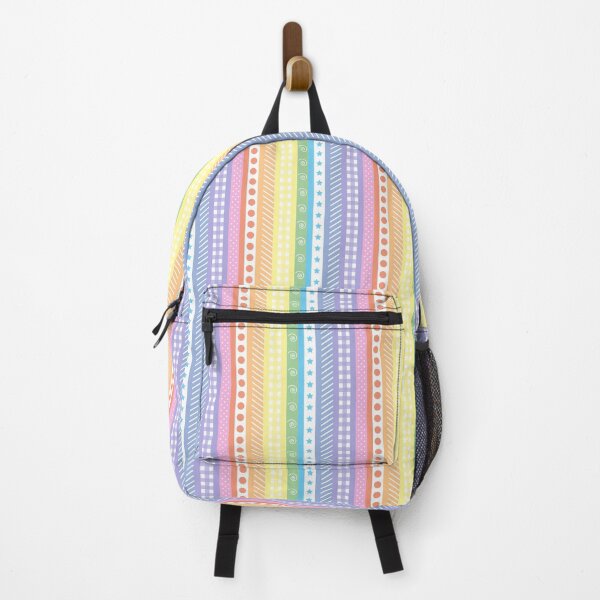 Item preview, Bright pastel rainbow washi style stripes - vertical designed and sold by LittleBettyMakes.