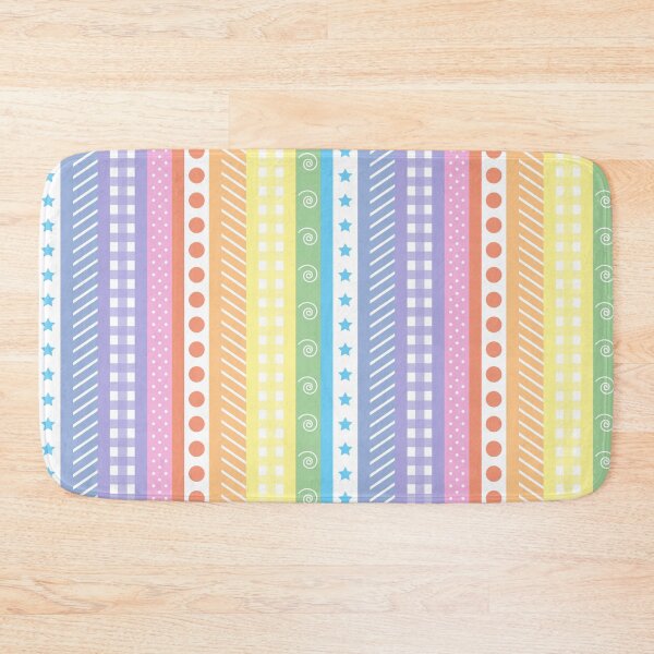 Item preview, Bright pastel rainbow washi style stripes - vertical designed and sold by LittleBettyMakes.