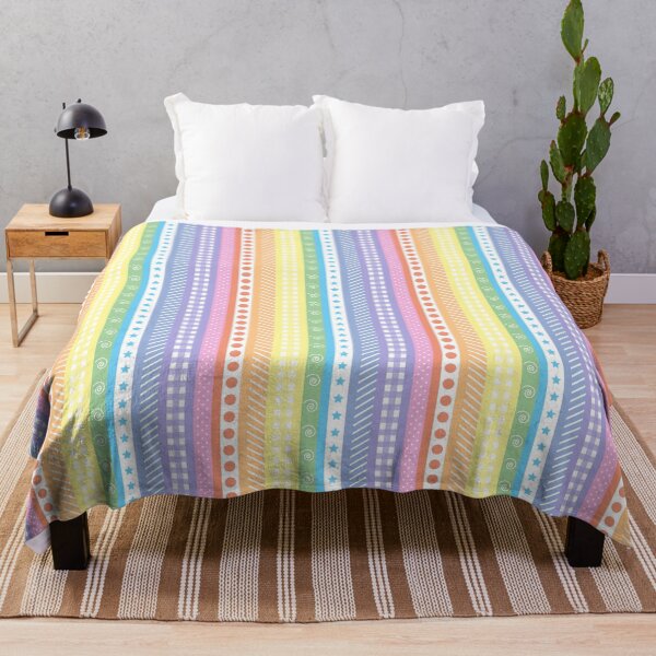 Item preview, Bright pastel rainbow washi style stripes - vertical designed and sold by LittleBettyMakes.