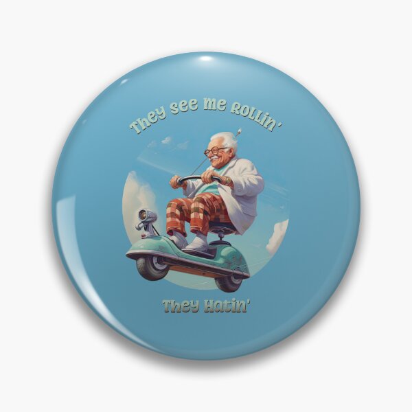 Item preview, They See Me Rollin', They Hatin' Flyin' Old Geezer on a Scooter designed and sold by danielliamgill.