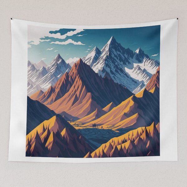 Item preview, Enchanting Awe: Character-Focused Mountain Panorama designed and sold by RedArtG09.