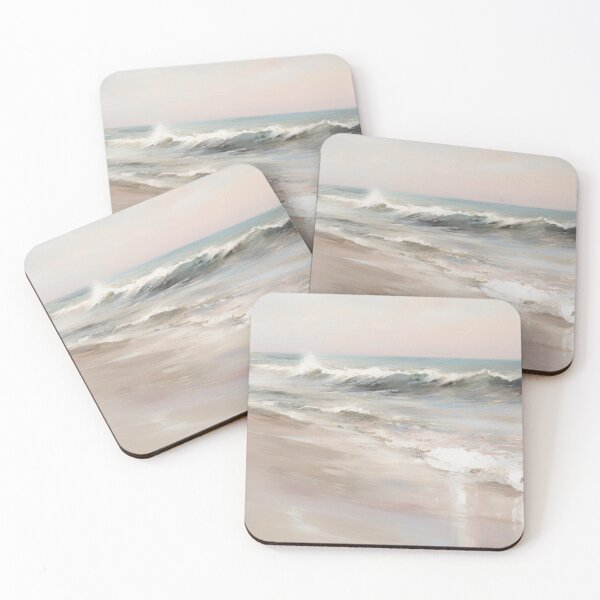 Item preview, Seaside Serenity Impressionist Art Beach Pastel Painting designed and sold by DigiNook.